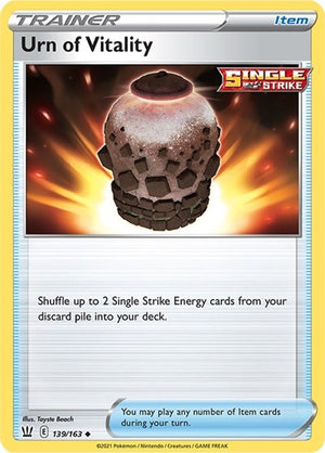 Pokemon TCG - SWSH05: Battle Styles - Urn of Vitality - 139/163 - Reverse Holofoil
