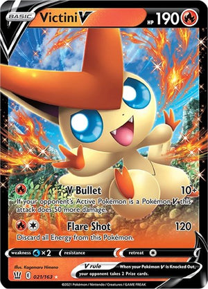 Pokemon TCG - SWSH05: Battle Styles - Victini V - 021/163 - Holofoil