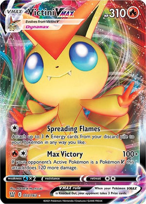 Pokemon TCG - SWSH05: Battle Styles - Victini VMAX - 022/163 - Holofoil