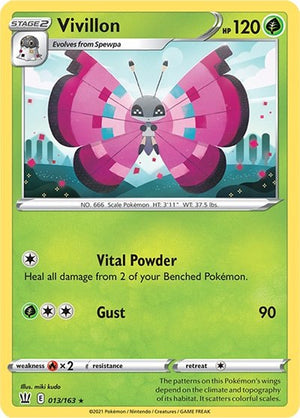 Pokemon TCG - SWSH05: Battle Styles - Vivillon - 013/163