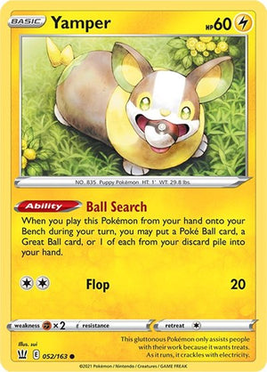 Pokemon TCG - SWSH05: Battle Styles - Yamper - 052/163