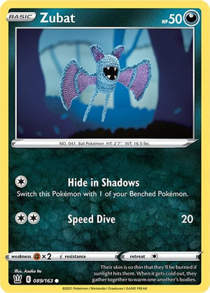 Pokemon TCG - SWSH05: Battle Styles - Zubat - 089/163