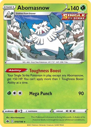 Pokemon TCG - SWSH06: Chilling Reign - Abomasnow - 010/198
