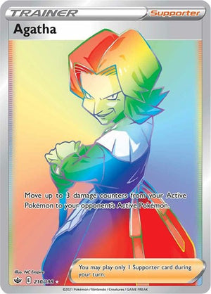 Pokemon TCG - SWSH06: Chilling Reign - Agatha - 210/198 - Holofoil