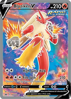 Pokemon TCG - SWSH06: Chilling Reign - Blaziken V - 161/198 - Holofoil