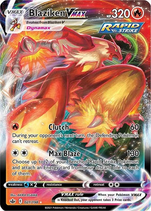 Pokemon TCG - SWSH06: Chilling Reign - Blaziken VMAX - 021/198 - Holofoil