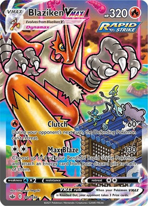 Pokemon TCG - SWSH06: Chilling Reign - Blaziken VMAX - 201/198 - Holofoil