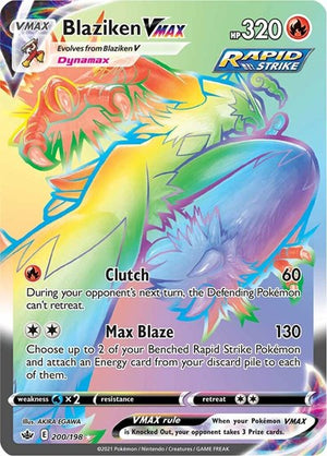 Pokemon TCG - SWSH06: Chilling Reign - Blaziken VMAX - 200/198 - Holofoil