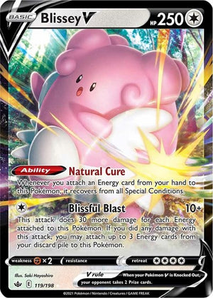 Pokemon TCG - SWSH06: Chilling Reign - Blissey V - 119/198 - Holofoil