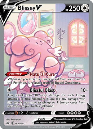 Pokemon TCG - SWSH06: Chilling Reign - Blissey V - 183/198 - Holofoil
