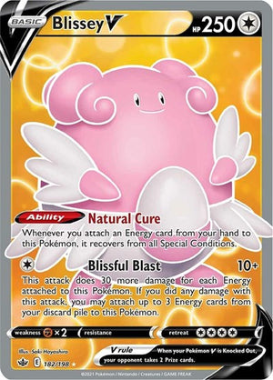 Pokemon TCG - SWSH06: Chilling Reign - Blissey V - 182/198 - Holofoil