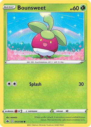 Pokemon TCG - SWSH06: Chilling Reign - Bounsweet - 013/198 - Reverse Holofoil
