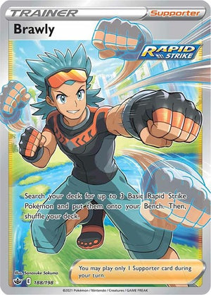 Pokemon TCG - SWSH06: Chilling Reign - Brawly - 188/198 - Holofoil