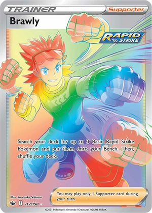 Pokemon TCG - SWSH06: Chilling Reign - Brawly - 212/198 - Holofoil