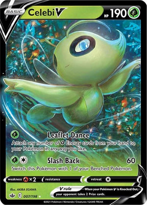Pokemon TCG - SWSH06: Chilling Reign - Celebi V - 007/198 - Holofoil