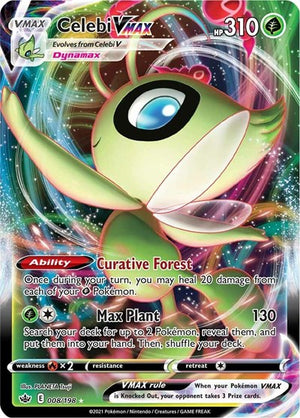 Pokemon TCG - SWSH06: Chilling Reign - Celebi VMAX - 008/198 - Holofoil