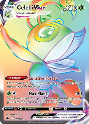 Pokemon TCG - SWSH06: Chilling Reign - Celebi VMAX - 199/198 - Holofoil