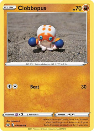 Pokemon TCG - SWSH06: Chilling Reign - Clobbopus - 091/198