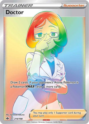 Pokemon TCG - SWSH06: Chilling Reign - Doctor - 214/198 - Holofoil