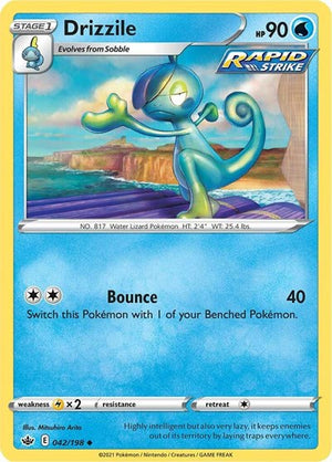 Pokemon TCG - SWSH06: Chilling Reign - Drizzile - 042/198 - Reverse Holofoil
