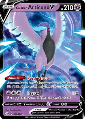Pokemon TCG - SWSH06: Chilling Reign - Galarian Articuno V - 058/198 - Holofoil