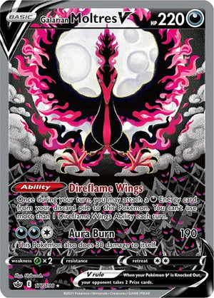 Pokemon TCG - SWSH06: Chilling Reign - Galarian Moltres V - 177/198 - Holofoil