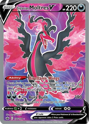 Pokemon TCG - SWSH06: Chilling Reign - Galarian Moltres V - 176/198 - Holofoil