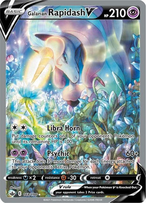Pokemon TCG - SWSH06: Chilling Reign - Galarian Rapidash V - 168/198 - Holofoil