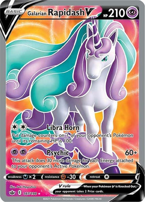 Pokemon TCG - SWSH06: Chilling Reign - Galarian Rapidash V - 167/198 - Holofoil