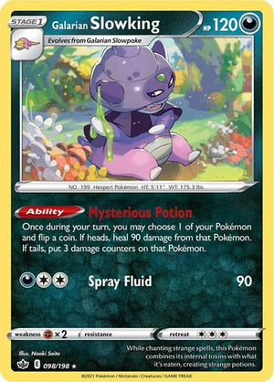 Pokemon TCG - SWSH06: Chilling Reign - Galarian Slowking - 098/198 - Reverse Holofoil