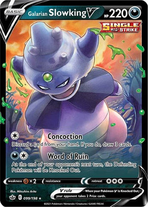 Pokemon TCG - SWSH06: Chilling Reign - Galarian Slowking V - 099/198 - Holofoil