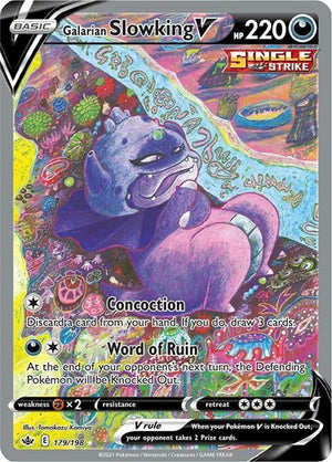 Pokemon TCG - SWSH06: Chilling Reign - Galarian Slowking V - 179/198 - Holofoil