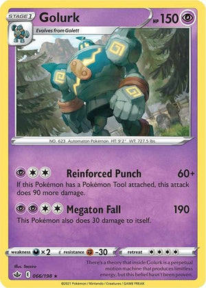 Pokemon TCG - SWSH06: Chilling Reign - Golurk - 066/198 - Reverse Holofoil