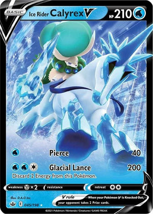 Pokemon TCG - SWSH06: Chilling Reign - Ice Rider Calyrex V - 045/198 - Holofoil
