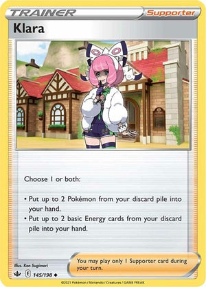 Pokemon TCG - SWSH06: Chilling Reign - Klara - 145/198 - Reverse Holofoil