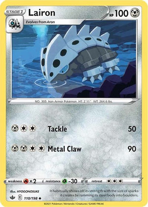 Pokemon TCG - SWSH06: Chilling Reign - Lairon - 110/198 - Reverse Holofoil