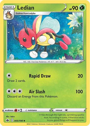 Pokemon TCG - SWSH06: Chilling Reign - Ledian - 005/198