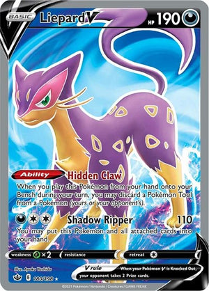 Pokemon TCG - SWSH06: Chilling Reign - Liepard V - 180/198 - Holofoil