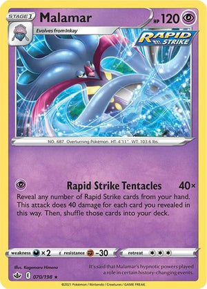 Pokemon TCG - SWSH06: Chilling Reign - Malamar - 070/198