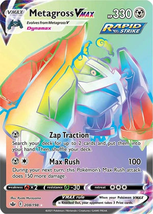 Pokemon TCG - SWSH06: Chilling Reign - Metagross VMAX - 208/198 - Holofoil