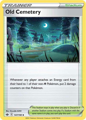 Pokemon TCG - SWSH06: Chilling Reign - Old Cemetery - 147/198 - Reverse Holofoil