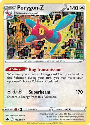 Pokemon TCG - SWSH06: Chilling Reign - Porygon-Z - 118/198 - Reverse Holofoil