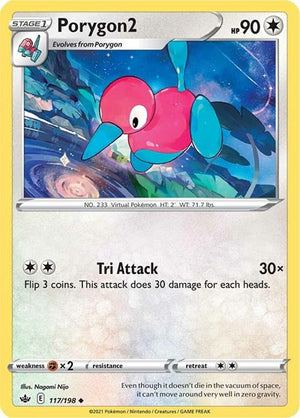Pokemon TCG - SWSH06: Chilling Reign - Porygon2 - 117/198