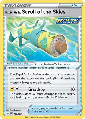 Pokemon TCG - SWSH06: Chilling Reign - Rapid Strike Scroll of the Skies - 151/198