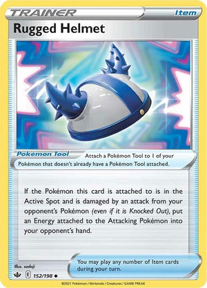 Pokemon TCG - SWSH06: Chilling Reign - Rugged Helmet - 152/198 - Reverse Holofoil