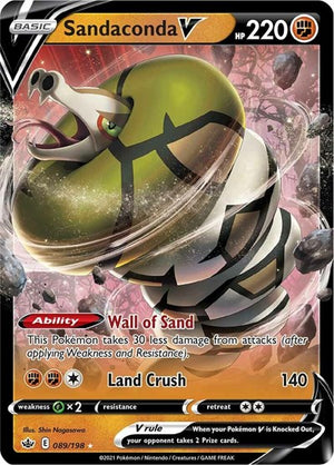 Pokemon TCG - SWSH06: Chilling Reign - Sandaconda V - 089/198 - Holofoil