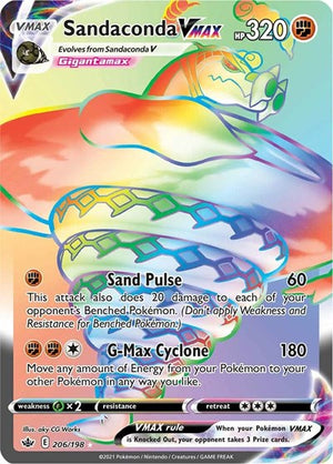Pokemon TCG - SWSH06: Chilling Reign - Sandaconda VMAX - 206/198 - Holofoil