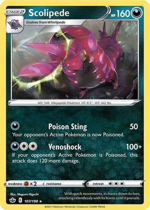 Pokemon TCG - SWSH06: Chilling Reign - Scolipede - 107/198