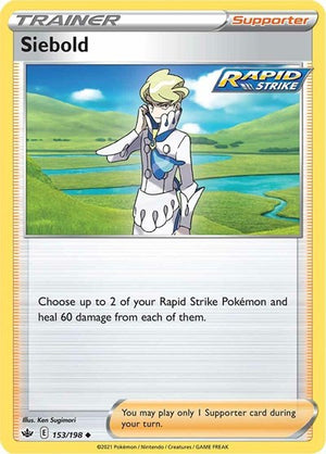 Pokemon TCG - SWSH06: Chilling Reign - Siebold - 153/198 - Reverse Holofoil