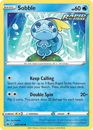 Pokemon TCG - SWSH06: Chilling Reign - Sobble - 041/198